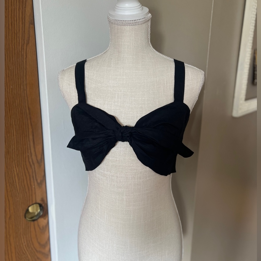 Maeve Linen Crop Top from Anthropologie